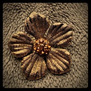 3/$15 Flower and Rhinestone Brooch